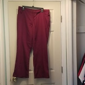 Maroon scrub pants
